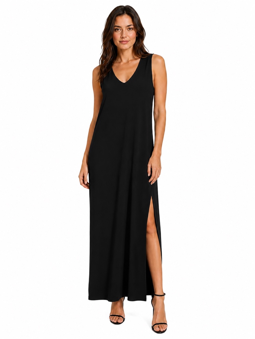 Gap black sleeveless maxi dress women’s medium